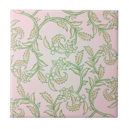 Azulejo Cerámico de Vid Verde