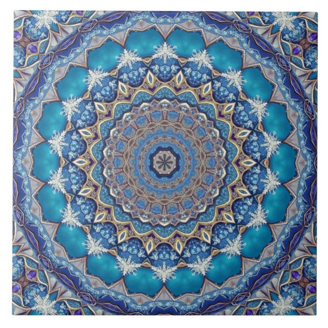 Azulejo Cerámico Decorativo Azul (Frente)