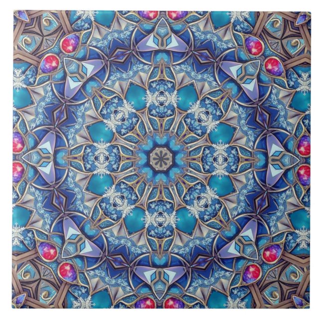 Azulejo Cerámico Decorativo Azul (Frente)