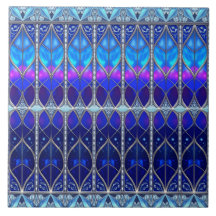 Azulejo Cerámico Decorativo Azul