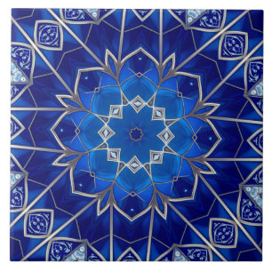Azulejo Cerámico Decorativo Azul