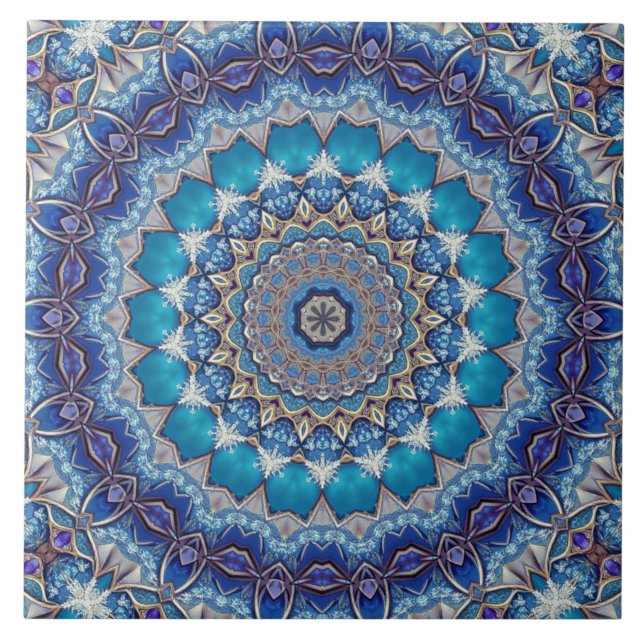 Azulejo Cerámico Decorativo Azul (Frente)