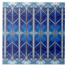 Azulejo Cerámico Decorativo Azul