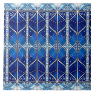 Azulejo Cerámico Decorativo Azul