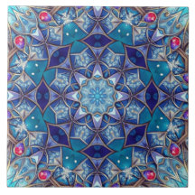 Azulejo Cerámico Decorativo Azul
