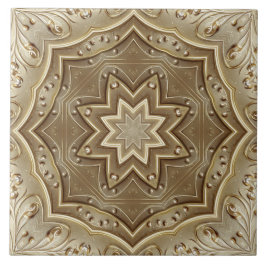 Azulejo Cerámico Decorativo de Oro