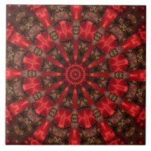 Azulejo Cerámico Decorativo Rojo
