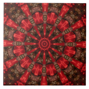 Azulejo Cerámico Decorativo Rojo