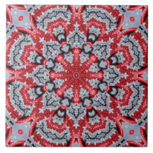 Azulejo Cerámico Decorativo Rojo