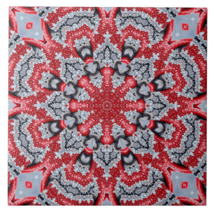 Azulejo Cerámico Decorativo Rojo