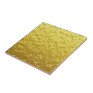 Azulejo Cerámico Dorado de Lujo con Brillo de Oro