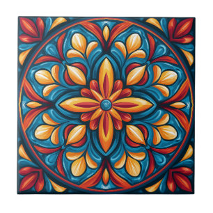 Azulejo Cerámico Estilo Talavera Mexicana