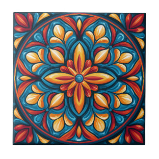 Azulejo Cerámico Estilo Talavera Mexicana