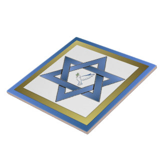 Azulejo Cerámico Estrella De David Paloma De La Pa