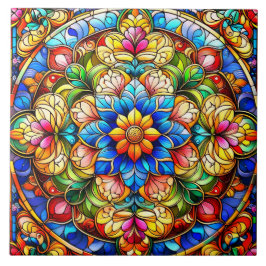 Azulejo Cerámico Floral