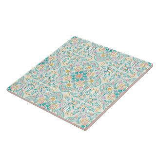 Azulejo Cerámico Floral Boho