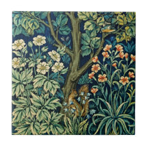 Azulejo Cerámico Floral de Fauna y Bosque de Willi