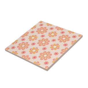 Azulejo Cerámico Floral Mosaico Pastel Retro