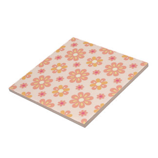 Azulejo Cerámico Floral Mosaico Pastel Retro