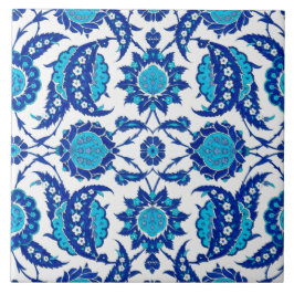 Azulejo Cerámico Floral Otomano Iznik | Hoja Saz T