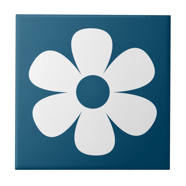 Azulejo Cerámico Floral Retro Divertido y Funky 60 (Frente)