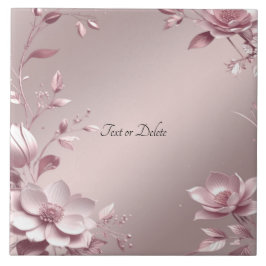 Azulejo Cerámico Floral Rosa Delicado