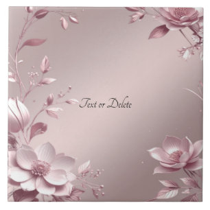 Azulejo Cerámico Floral Rosa Delicado