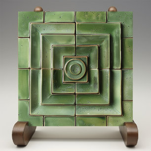 Azulejo Cerámico Geométrico Visiones Verdes