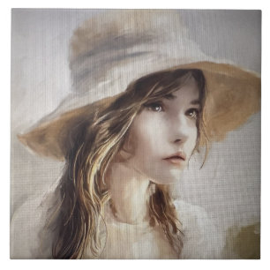 Azulejo Cerámico Jeune Femme