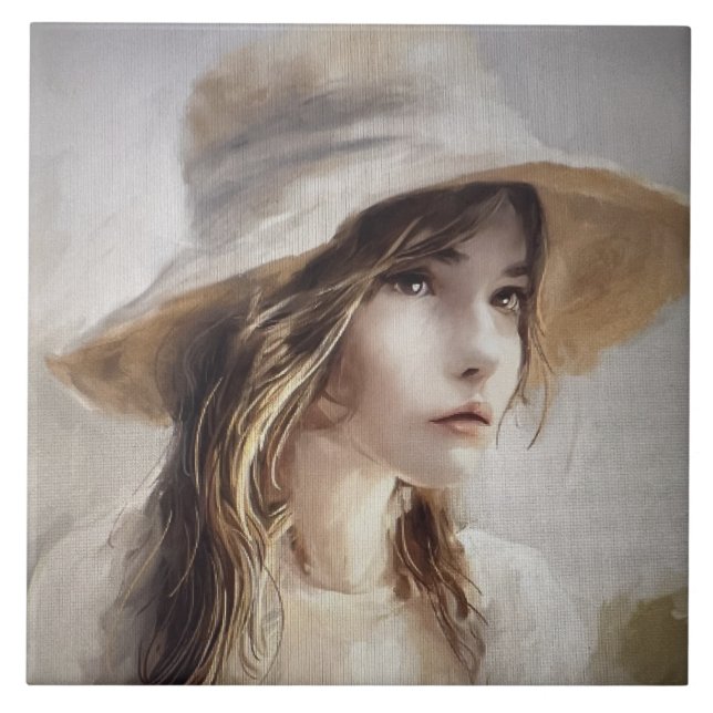 Azulejo Cerámico Jeune Femme (Frente)