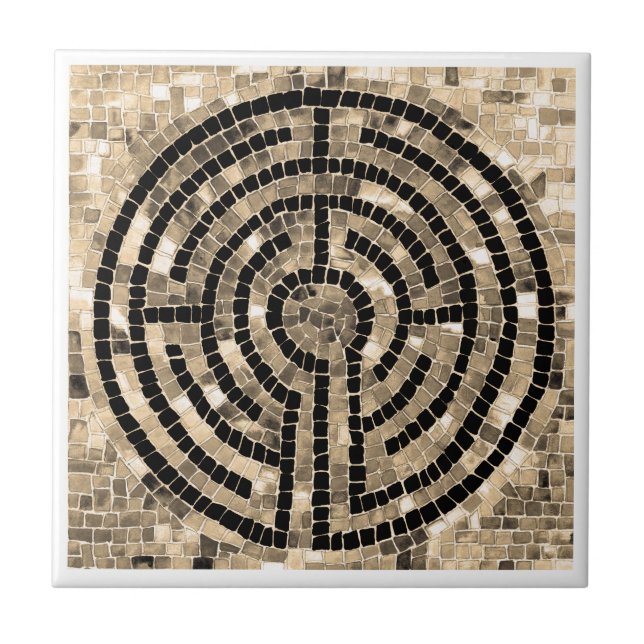 Azulejo Cerámico LABYRINTH V 4.25x4.25 - Blanco (Frente)
