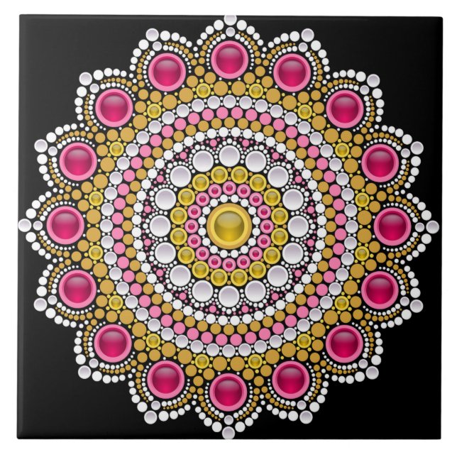 Azulejo Cerámico Mandala (Frente)
