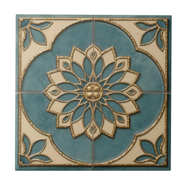 Azulejo Cerámico Marroquí – Decoración del Hogar  (Frente)