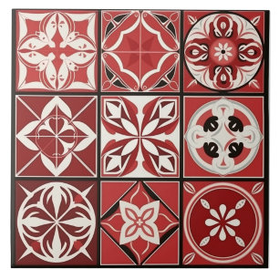 Azulejo Cerámico Mediterráneo Sin Costuras: 9 Mini