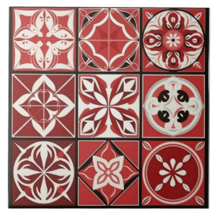Azulejo Cerámico Mediterráneo Sin Costuras: 9 Mini