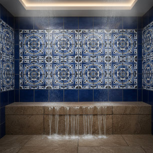 Azulejo Cerámico Modernista Suizo Rojo Geométrico
