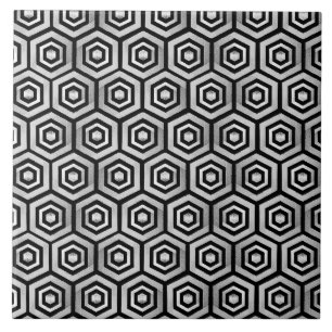 Azulejo Cerámico Patrón Geométrico Hexágono Blanco