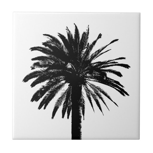 Azulejo cerámico personalizado con silueta de palm (Frente)