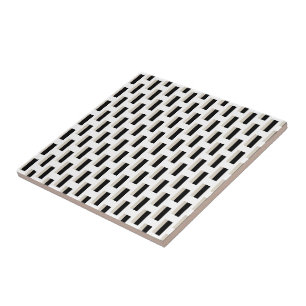 Azulejo Cerámico Raya Negra y Blanca