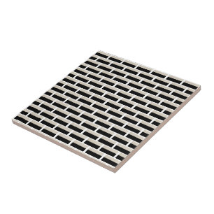 Azulejo Cerámico Raya Negra y Blanca