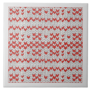 Azulejo Cerámico ROJO NORDIC KNIT / Gris