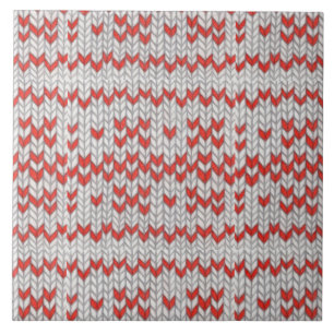 Azulejo Cerámico ROJO NORDICO TEJIDO