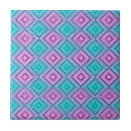 Azulejo Cerámico Rosa Verde a Rayas