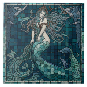 Azulejo Cerámico Sirena Mosaico