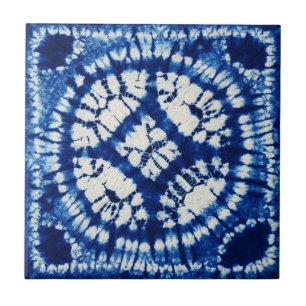 Azulejo Cerámico Teñido con Shibori