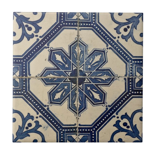 Azulejo Cerámico - Tradicional Azulejo Portugués (Frente)