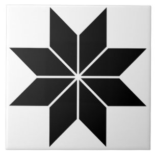 Azulejo Cerámico Vintage de Estrella Geométrica Ne