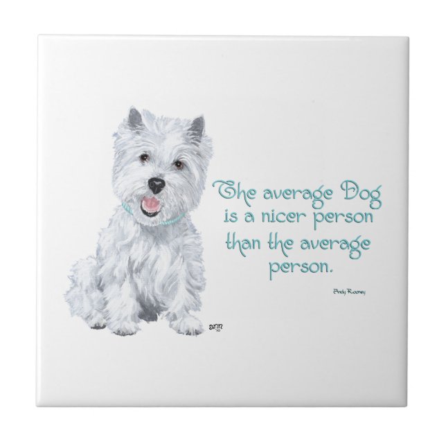 Azulejo Cerámico Westie Wisdom (Frente)