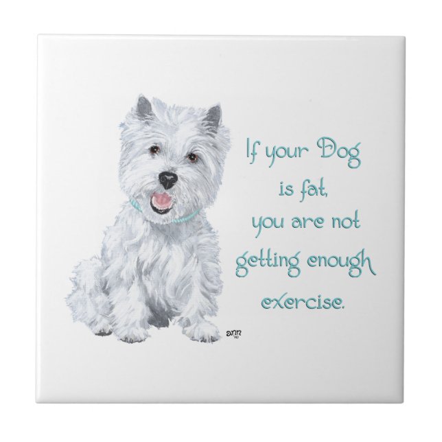 Azulejo Cerámico Westie Wisdom (Frente)