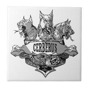 Azulejo Cerberus y Serpiente